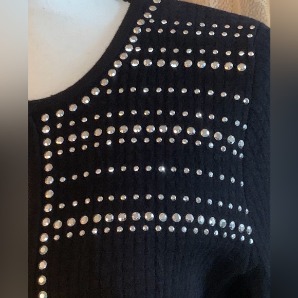 ALFRED DUNNER WAFFLE TEXTURE OPEN FRONT CARDIGAN - SZ PETITE MEDIUM - Picture 2 of 7